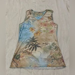 Xcit U.S.A graphic tank with sparkles